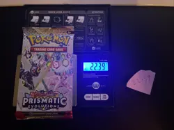 GOD PACKU 22.39g VERY HEAVY Prismatic Evolutions Pokemon Sealed Booster Pack New - Image 1