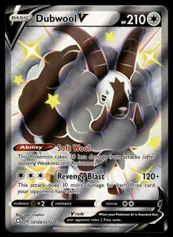 Pokemon TCG Shining Fates: Shiny Vault #SV120/SV122 Dubwool V NM - Image 1