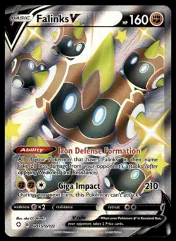 Pokemon TCG Shining Fates: Shiny Vault #185/192 Falinks V (Full Art) NM - Image 1