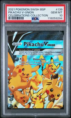 2021 Pokemon Pikachu V-Union 4 Piece Set PSA 10 Gem Mint (NOT SEQUENTIAL) - Image 3