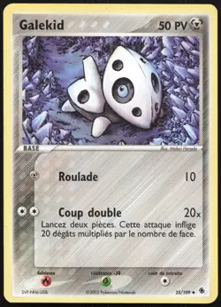 Carte Pokemon Galekid 25/109 Rubis & Saphir Francais - Image 1