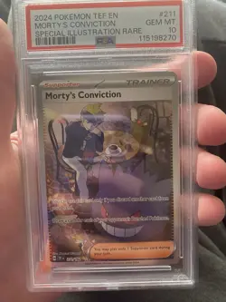Mortys Conviction 211/162 PSA 10 Temporal Forces 2024 Pokemon - Image 1