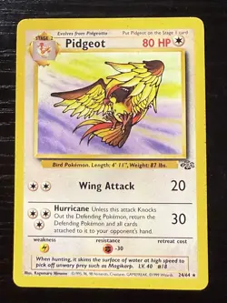 Pokemon TCG Pidgeot 24/64 Jungle Regular Rare Unlimited MP/HP - Image 1