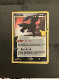 Pokemon TCG Umbreon Gold Star 17/17 Celebrations Classic Collection - Image 1