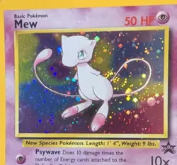 Pokemon Card Mew Holographic Black Star Promo #9 Card WOTC 1999-2000 Swirl - Image 2