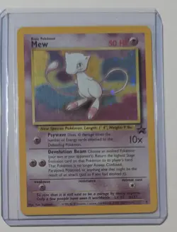 Pokemon Card Mew Holographic Black Star Promo #9 Card WOTC 1999-2000 Swirl - Image 5