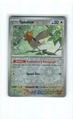 SPEAROW 021 REVERSE HOLO SCARLET & VIOLET 151 POKEMON CARD MINT CONDITION 2023 - Image 1