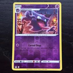 Haunter 065/196 Pokemon Lost Origin SWSH Reverse Holo Uncommon Card NM - Image 1
