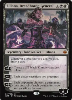 Liliana, Dreadhorde General M War of the Spark 97 LP-NM MTG - Image 1