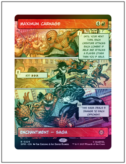 1x Maximum Carnage, Borderless Art Foil, Magic MTG NM - Image 1