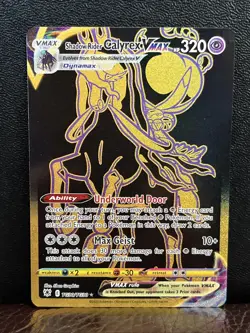 Pokemon TCG SWSH10 Ice Rider Calyrex VMAX # TG29 / TG30 Secret Rare Near Mint - Image 1