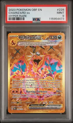 2023 POKEMON OBF EN-OBSIDIAN FLAMES HYPER RARE #228 CHARIZARD EX PSA 9 - Image 1