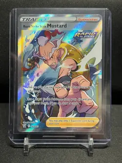 Rapid Strike Style Mustard 162/163 Ultra Rare Holo Pokemon 2021 Battle Styles NM - Image 1
