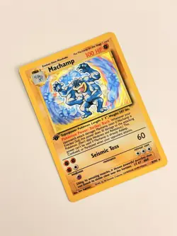 Pokemon TCG Machamp Holo Rare 1st Edition Base Set 8/102 - Image 1
