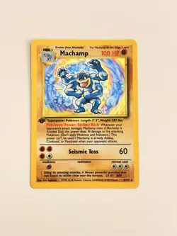 Pokemon TCG Machamp Holo Rare 1st Edition Base Set 8/102 - Image 2