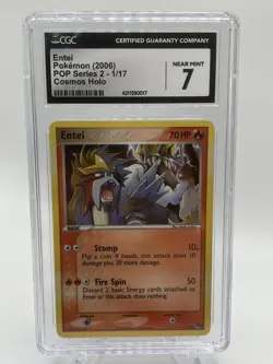 Entei holo (1/17) - POP Series 2 - Pokemon CGC 7 Cosmos Holo - Image 1