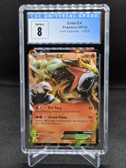Pokemon Dark Explorers Entei EX 13/108 CGC NM/Mint 8 - Image 1