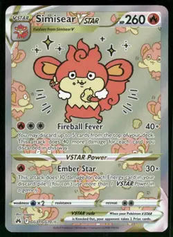Simisear VSTAR GG37/GG70 Ultra Rare Holo NM Pokemon Crown Zenith: Galarian Galle - Image 1