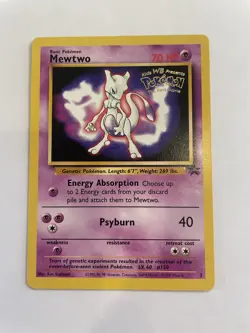 Mewtwo #3 1999 Black Star WB Pokemon the First Movie Promo Pokemon TCG Card - Image 2