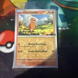 Charmander 004/165 151 eb Games Reverse Holo Card Promo Sealed | - Image 1
