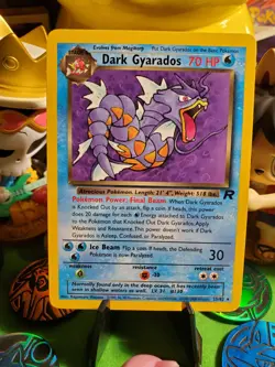 Pokemon TCG Vintage 1999 Team Rocket Set Dark Gyarados 25/82 NM/M RARE CARD - Image 1