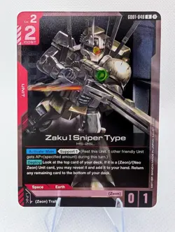 Zaku I Sniper Type - Gundam Card Game GD01-048 - Newtype Rising - Image 1