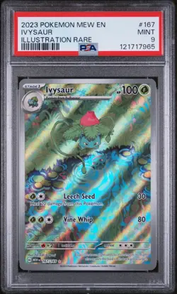 PSA 9 Mint Ivysaur 2023 Pokemon 151 167/165 Holo Pokemon Card - Image 1