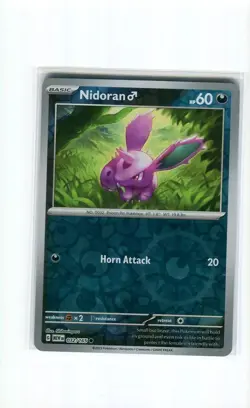 NIDORAN 032 REVERSE HOLO SCARLET & VIOLET 151 POKEMON CARD MINT CONDITION 2023 - Image 1