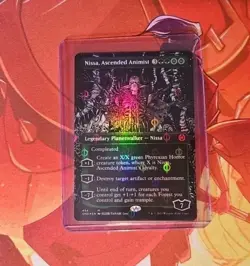 Nissa, Ascended Animist (Borderless) (Step-and-Compleat Foil) NM Phyrexia All Wi - Image 1