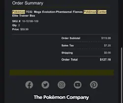 Pokemon Phantasmal Flames POKEMON CENTER ETB Mega Evolutions* CONFIRMED PRESALE - Image 3
