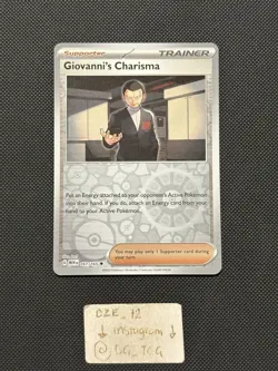 Pokemon ENGLISH - 151 - Giovanni’s Charisma - 161/165 - Reverse Holo - M/NM - Image 1