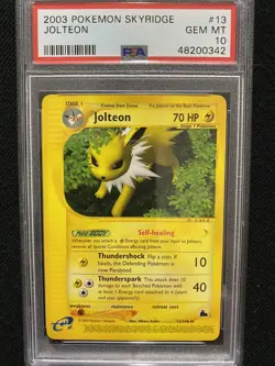 2003 Pokemon Skyridge Jolteon 13/144 PSA 10 Gem Mint - Image 1