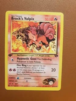 Brock's Vulpix 1st Edition 37/132 - Gym Challenge - Uncommon - Pokemon - NM - Image 1
