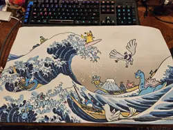 Pokemon Great Wave Pikachu & Friends Playmat Pokemon Center Exclusive New Sealed - Image 1