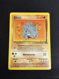 RIHORN (RHYHORN) - Jungle Set - 61/64 - VINTAGE - German Pokemon - WOTC - BB - Image 1