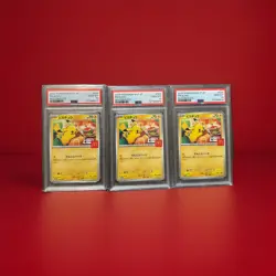 2025 Pokemon M-P JP Pikachu McDonalds Promo SET OF 3 SEQUENTIAL PSA 10 and TOYS - Image 3