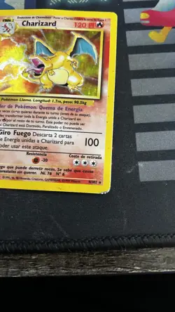 Pokemon 1999 SPANISH Base Set Charizard Holo 4/102 RARE HEAVILY PLAYED - Image 3