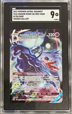 Pokemon TCG Shadow Rider Calyrex VMAX Astral Radiance TG18/TG30 PSA 9 MINT - Image 1
