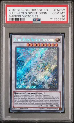 2016 YU-GI-OH! SHVI-SHINING VICTORIES 1ST EDITION BLUE-EYES SPIRIT DRAGON PSA 10 - Image 1