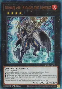 Yugioh! Number 60: Dugares the Timeless - RA02-EN037 - Prismatic Ultimate Rare - - Image 1