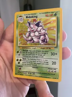 Nidoking 11/102 - Base Set HOLO Rare Vintage WOTC Pokemon Card MP - Image 4