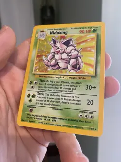 Nidoking 11/102 - Base Set HOLO Rare Vintage WOTC Pokemon Card MP - Image 5