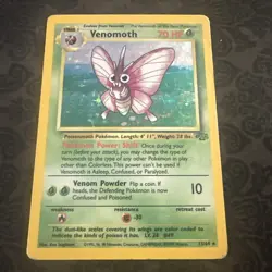Venomoth 13/64 Holo Rare Unlimited Card WotC Pokemon Jungle - Image 1