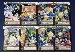 Lot of 8 Dragon Ball Z 1995 LR Holo Cards Set Japan BANDAI Vintage Complete - Image 1