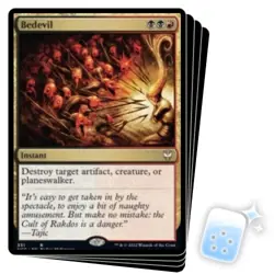 BEDEVIL X4 Streets Of New Capenna: Commander Magic MTG MINT CARD - Image 1