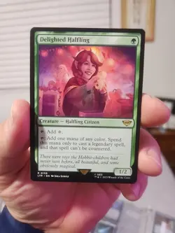 NM Delighted Halfling, MTG, Lord of the Rings, Magic the Gathering, 158 - Image 1