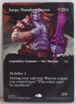 Zurgo, Thunder's Decree [New, Near Mint] Borderless {Tarkir: Dragonstorm} - Image 1