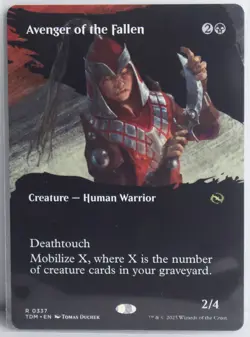 Avenger of the Fallen [New, Near Mint] Borderless {Tarkir: Dragonstorm} - Image 1