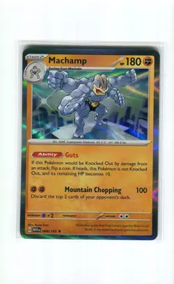 MACHAMP 068 HOLO RARE SCARLET & VIOLET 151 POKEMON CARD MINT 2023 - Image 1