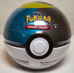 Pokemon TCG Moon Ball B25 Poke Ball Tin - 3 Boosters + 2 Stickers Sealed! 🌙 - Image 1